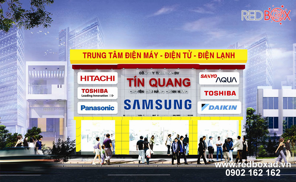 thi công bảng hiệu điện máy