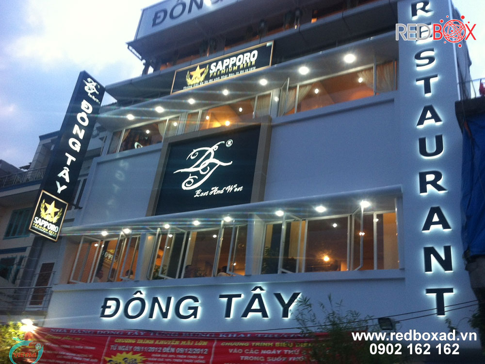 thi công bảng hiệu quán ăn