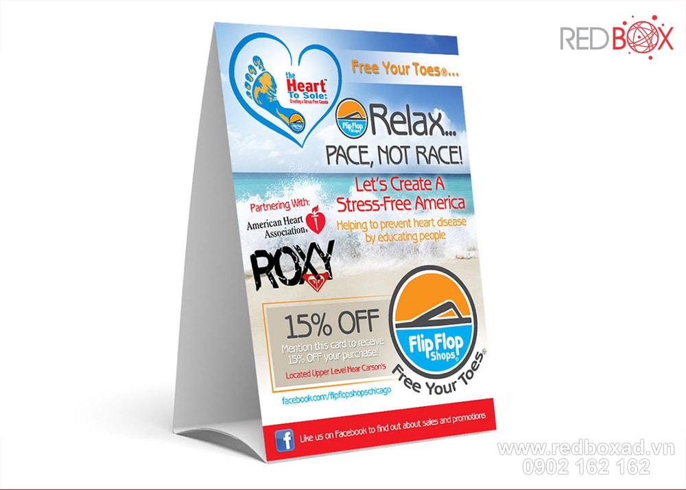 tent card giá rẻ posm